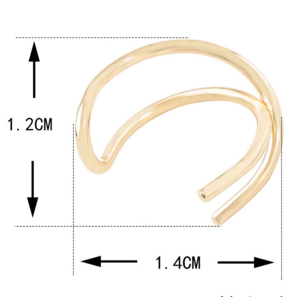 Gold Criss Cross Ear Cuff - Picture 3 of 3